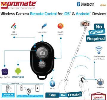 Promate Zap Wireless Camera Remote Control for iOS &