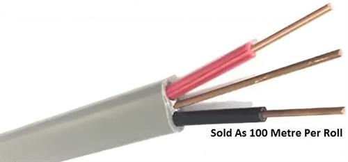 Solarix Flat Surfix 2.5mm² Double Core With Earth Cable