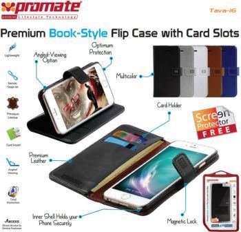 Promate Tava-i6 Premium Book-Style Flip Case