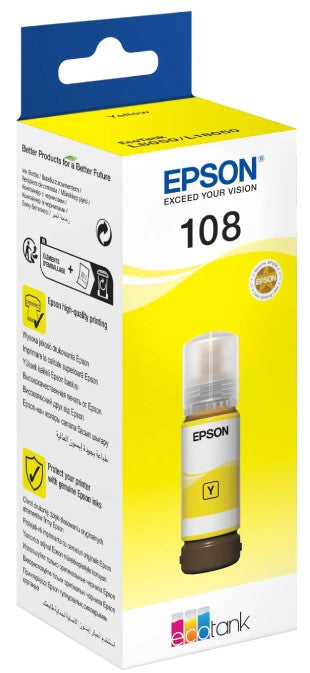 Epson 108 EcoTank 70Ml Ink Yellow Bottle