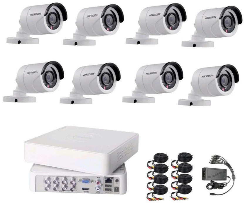 Hikvision 8 Channel 720p DIY Kit Complete Installation Kit