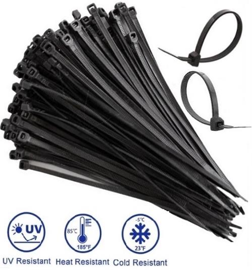 Noble Nylon Cable Ties 3.6 x 200mm Pack of 100 Black