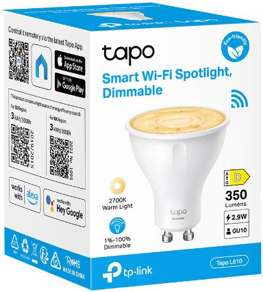 TP-Link Tapo L610 Smart Wi-Fi Dimmable Spotlight Bulb